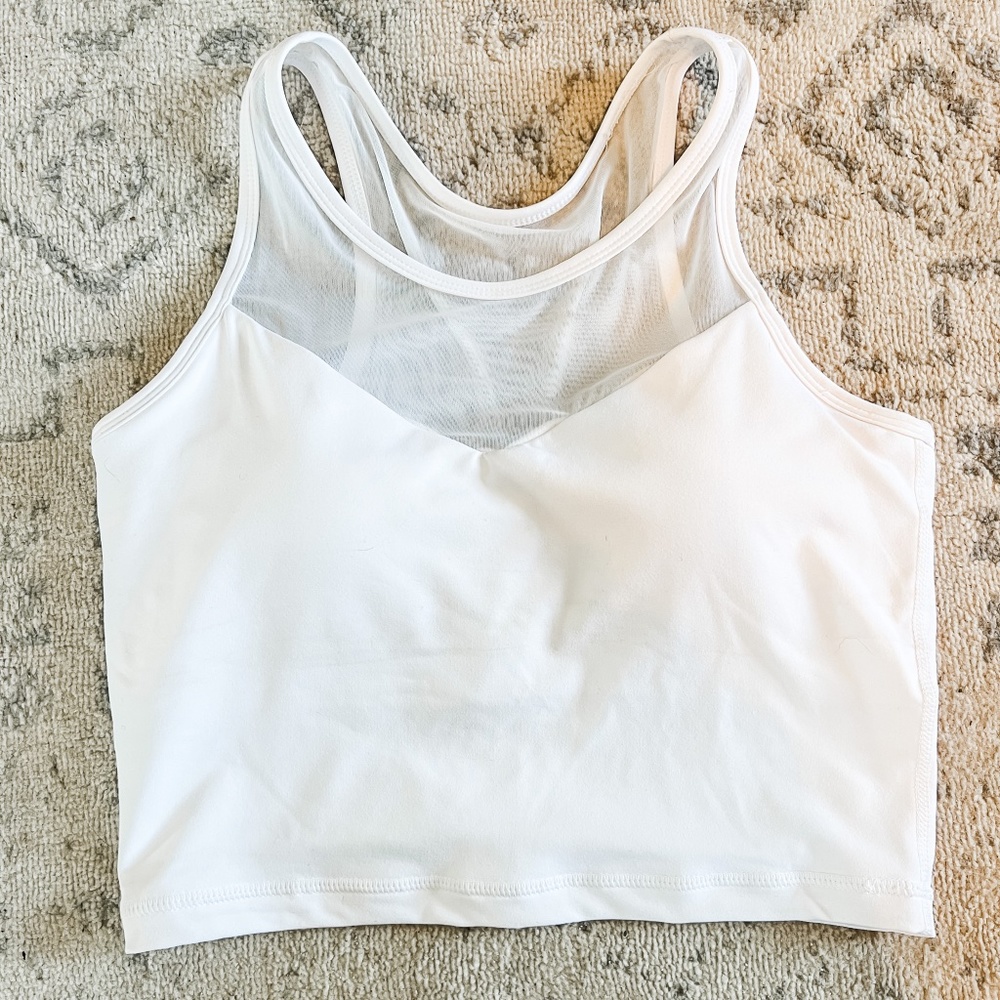 Senita Athletics white mesh crop size medium